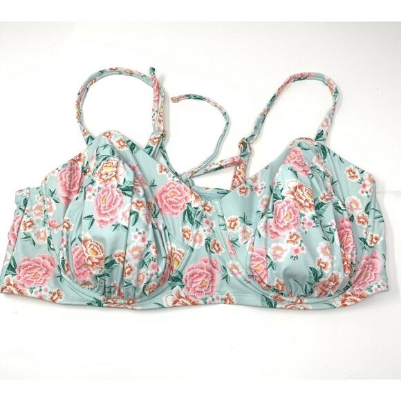 xhilaration Women Multicolor Floral Bikini Swim Bra Top Separate Size 26W - Picture 1 of 3